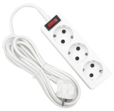 Удлинитель GELBERK GLK-3gb/3m, 10А 3 гн (с кнопкой и заземлением) ПВС (3м) 2200 Вт